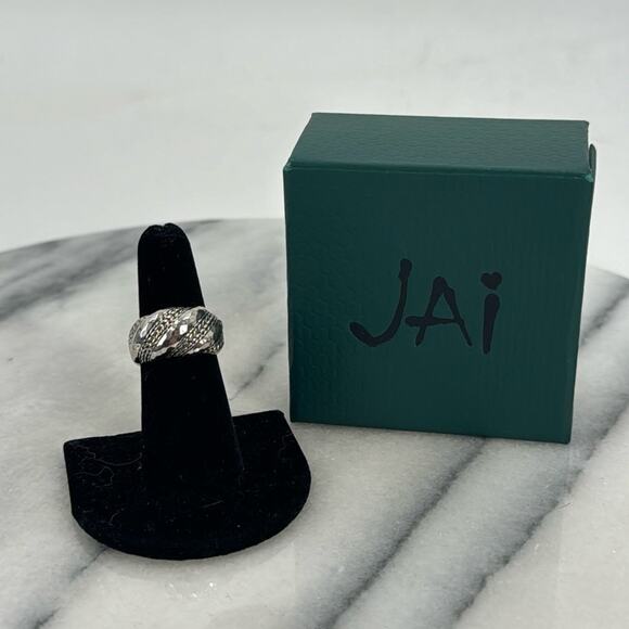 NWT JAI Sterling Silver Sukhothai Twist Dome Ring size 6 - Picture 1 of 5